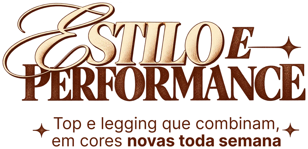 Conjuntos: Estilo e performance. Top e legging que combinam, em cores novas toda semana.